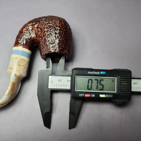 Savinelli Sasso 614 Rusticated Oom Paul Briar Pipe, New, 6mm - Image 10