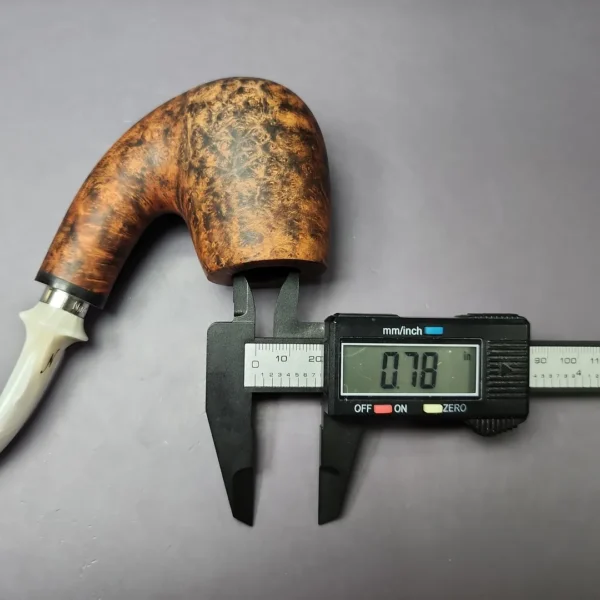 Nording Giant B XL Smooth Bent Billiard w/ Silver Estate Briar Pipe, Unsmoked - Image 10