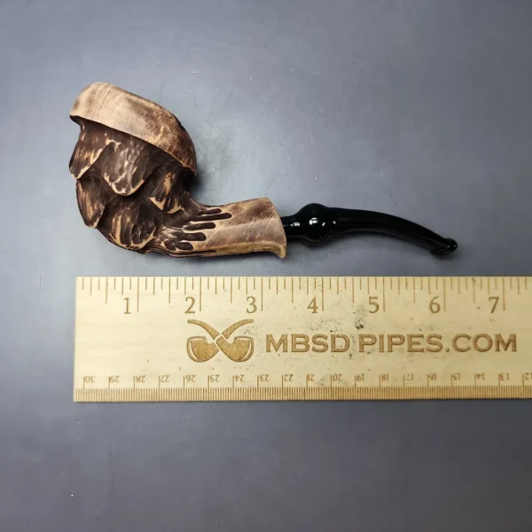 Nording Spruce Matte Rusticated Freehand Estate Briar Pipe, Unsmoked - Image 10