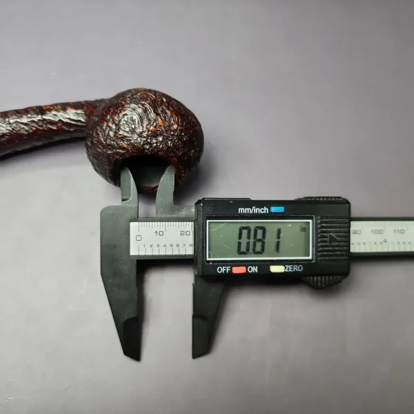 HS Studio Sandblasted Long Shank Acorn w/ Boxwood Estate Briar Pipe, Unsmoked - Image 10