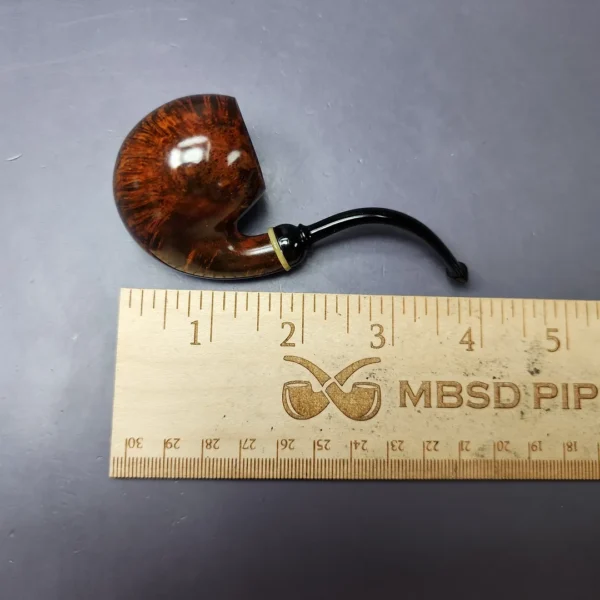 C-Pipe Smooth Nosewarmer Egg w/ Horn Handmade Briar Pipe, New - Image 10