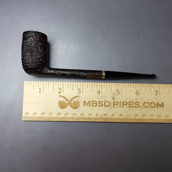 C-Pipe XL Sandblasted Pencil Shank Stack w/ Brass Handmade Briar Pipe, New - Image 10