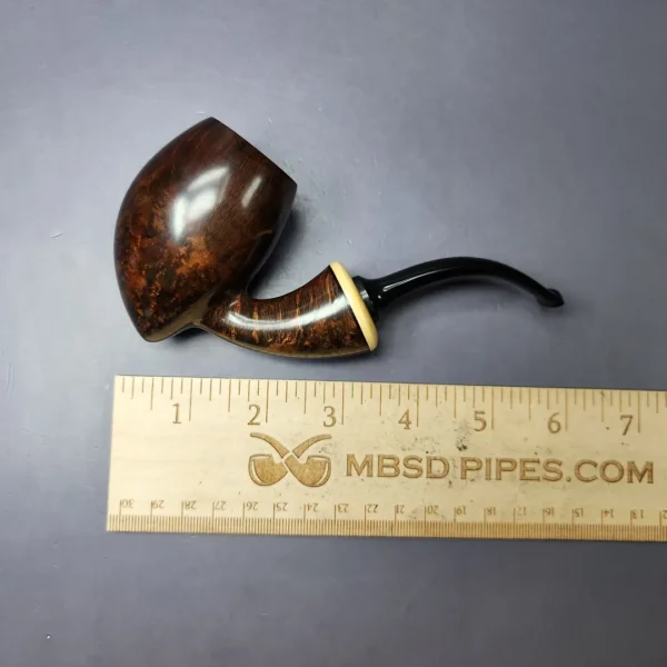 HS Studio Smooth Reverse Calabash Fig w/ Boxwood Estate Briar Pipe, Unsmoked - Image 10