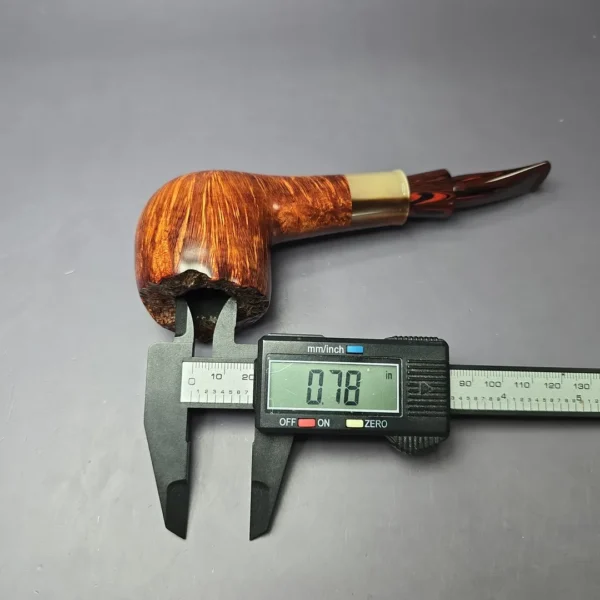 LCS Briars 2024 3 Star Smooth Apple w/ Horn Estate Briar Pipe, English Estates, 9mm - Image 10