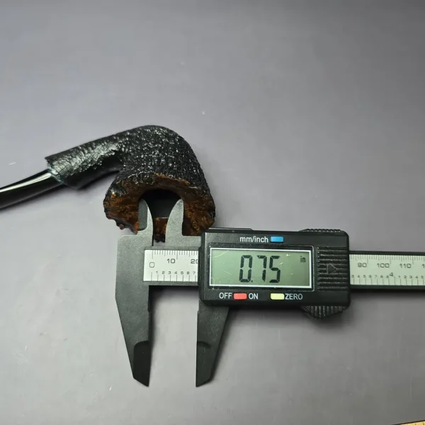 J Mouton Partially Sandblasted Dublin w/ Mammoth Molar Handmade Briar Pipe, New - Image 10