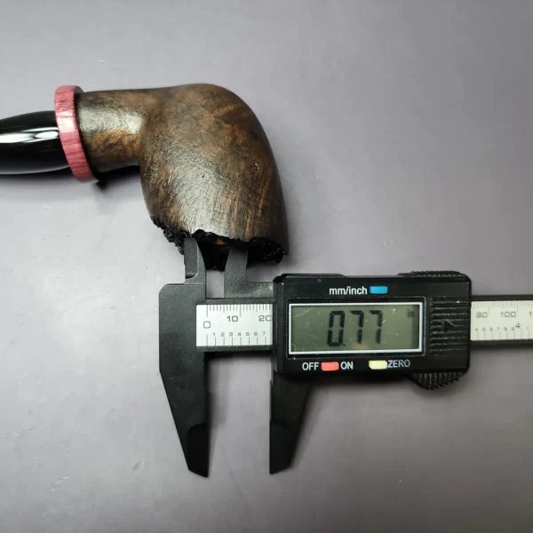 Peter Toth Contrast Sandblasted Freehand w/ Purpleheart Briar Pipe, New - Image 10