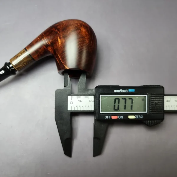 MBSD Briars by Piero Vitale Smooth Brandy w/ Zebrawood Briar Pipe, New - Image 10