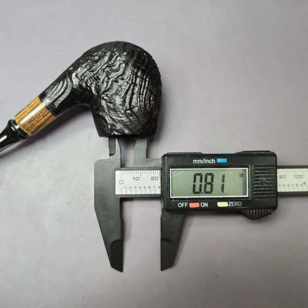 MBSD Briars by Piero Vitale Sandblasted Brandy w/ Zebrawood Briar Pipe, New - Image 10