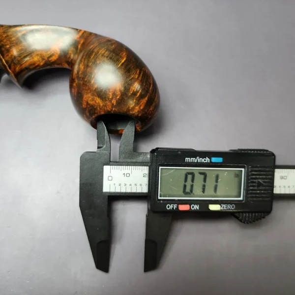 HS Studio Smooth Golden Contrast Acorn Estate Briar Pipe, Unsmoked - Image 10