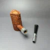 RD Pipes by Ron Powell XL Sandblasted Silver Spigot Poker Strawberry Briar Pipe, New - Image 10