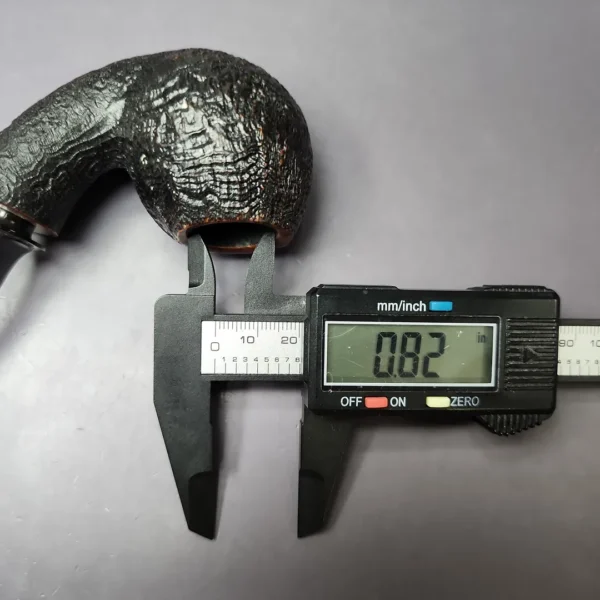 David S. Huber 2017 Sandblasted "Ivarsson Blowfish" Estate Briar Pipe, American Estates - Image 10
