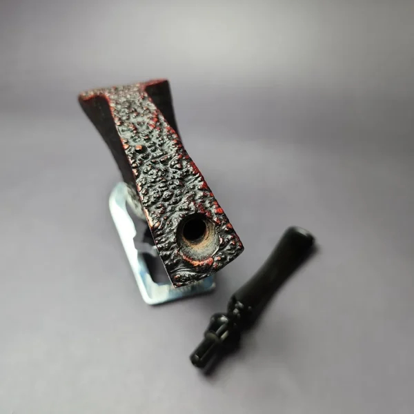 Burl King Sandblasted Magnum Freehand Estate Briar Pipe, Other Estates - Image 11