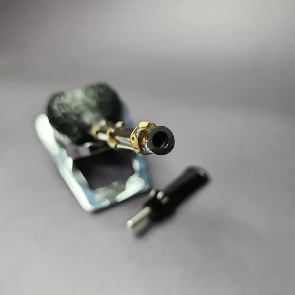 C-Pipe Sandblasted Prince w/ Bamboo Handmade Briar Pipe, New - Image 11