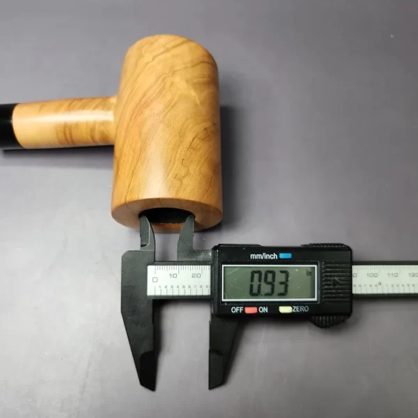 Mario Grandi XL Smooth Poker Estate Olive Wood Pipe, Italian Estates - Image 11