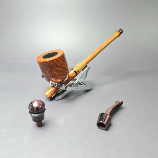 Moonlight Pipes "Ultra-Cavalier" w/Olivewood Handmade Briar Pipe, New - Image 11