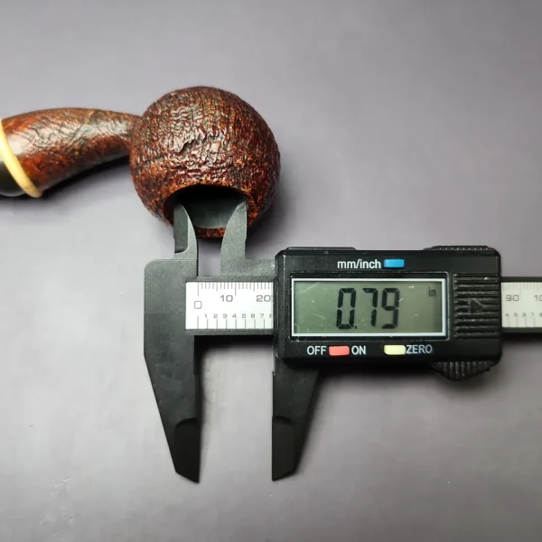 HS Studio Sandblasted Wasp w/ Boxwood Estate Briar Pipe, Unsmoked - Image 11