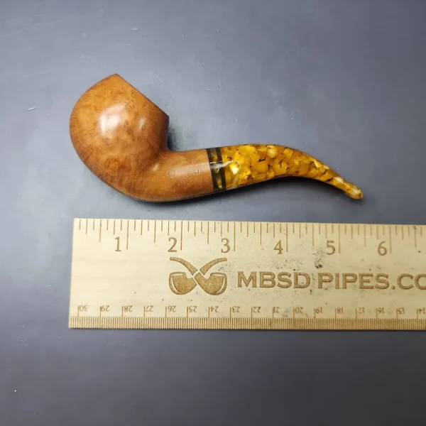 Savinelli Miele 642 Smooth Bent Apple Estate Briar Pipe, Italian Estates, 6mm - Image 11