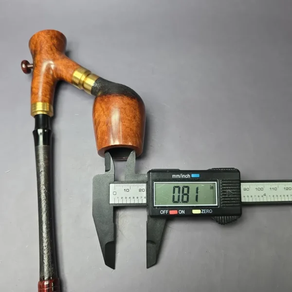 Moonlight Pipes "Neo-Tyrolean" Cavalier w/Brass Handmade Briar Pipe, New - Image 11