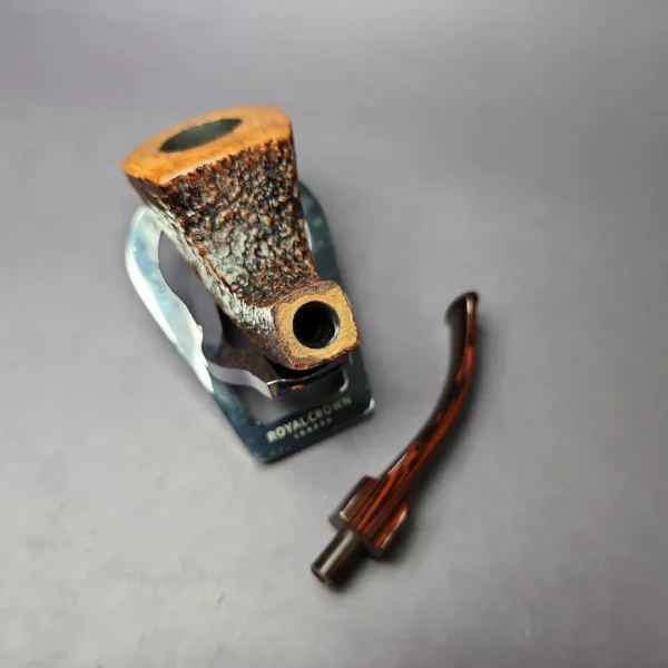 Stanwell Nordic 204 Sandblasted Panel Horn Estate Briar Pipe, Danish Estates - Image 11