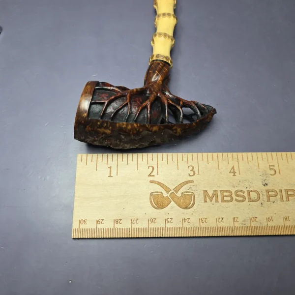 Moonlight Pipes "Radix" Pickaxe w/ Bamboo Handmade Briar Pipe, New - Image 11