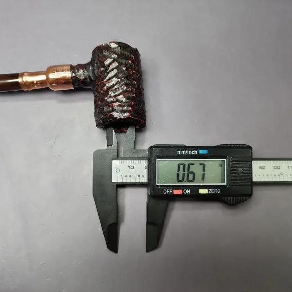 Peterson 2024 Christmas Pipe 701 Rusticated Poker Estate Briar Pipe, Unsmoked - Image 11