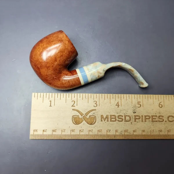 Savinelli Sasso 614 Smooth Bent Billiard Briar Pipe, New, 6mm - Image 11