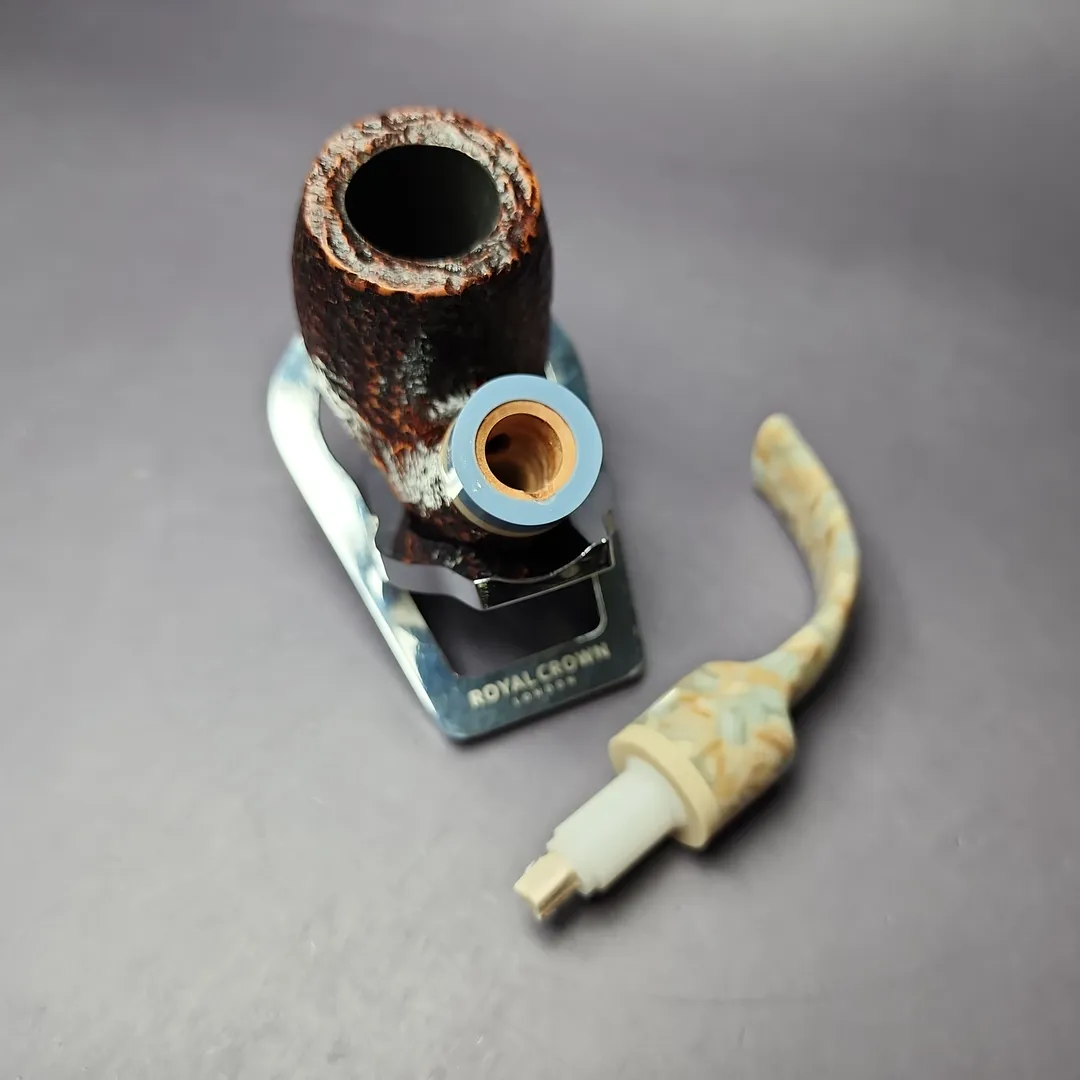 Savinelli Sasso 614 Rusticated Oom Paul Briar Pipe, New, 6mm - Image 11