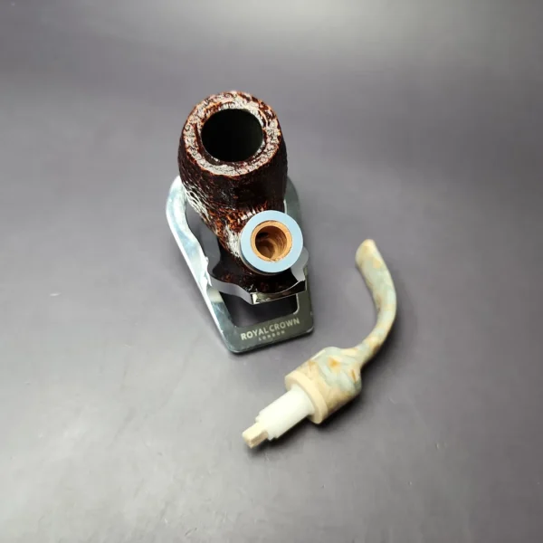 Savinelli Sasso 614 Rusticated Oom Paul Briar Pipe, New, 6mm - Image 11