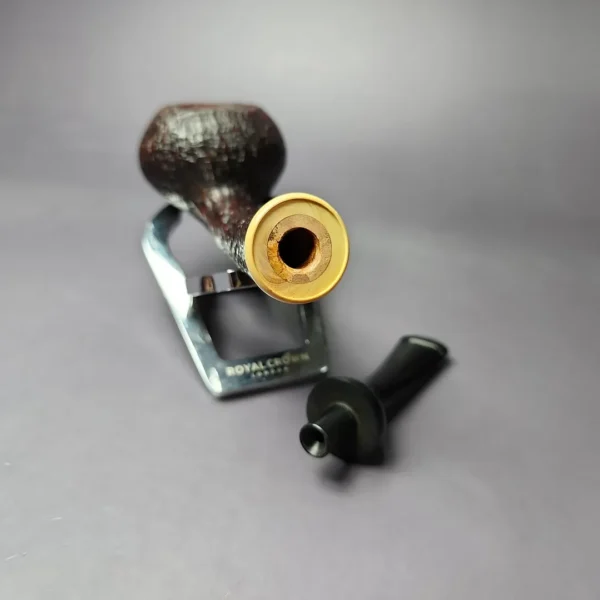 HS Studio Sandblasted Long Shank Acorn w/ Boxwood Estate Briar Pipe, Unsmoked - Image 11