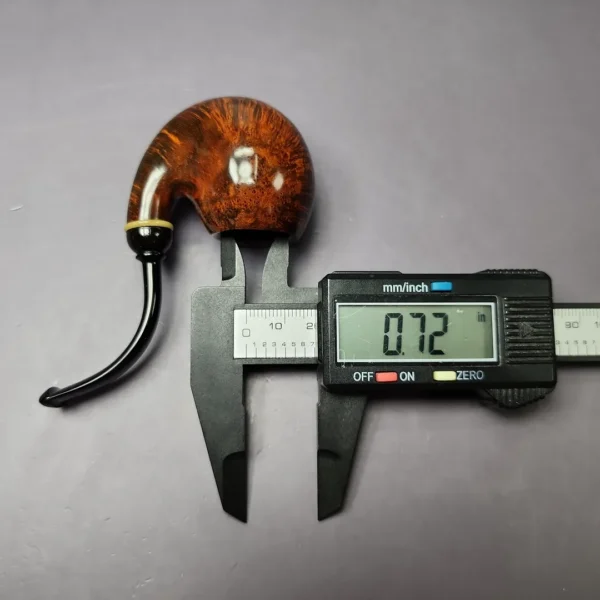 C-Pipe Smooth Nosewarmer Egg w/ Horn Handmade Briar Pipe, New - Image 11