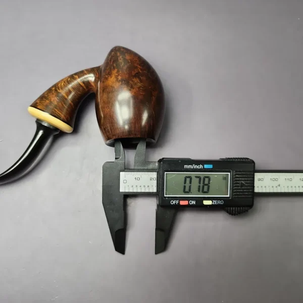 HS Studio Smooth Reverse Calabash Fig w/ Boxwood Estate Briar Pipe, Unsmoked - Image 11