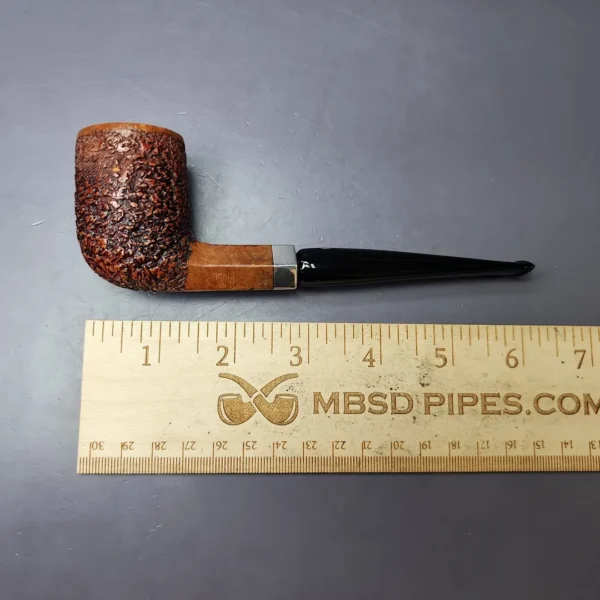 Mastro de Paja 0B Rusticated Billiard w/ Silver Estate Briar Pipe, Italian Estates - Image 11