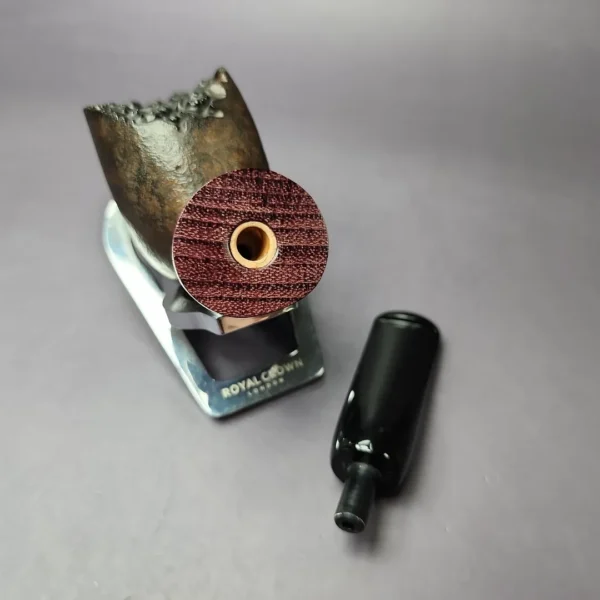 Peter Toth Contrast Sandblasted Freehand w/ Purpleheart Briar Pipe, New - Image 11