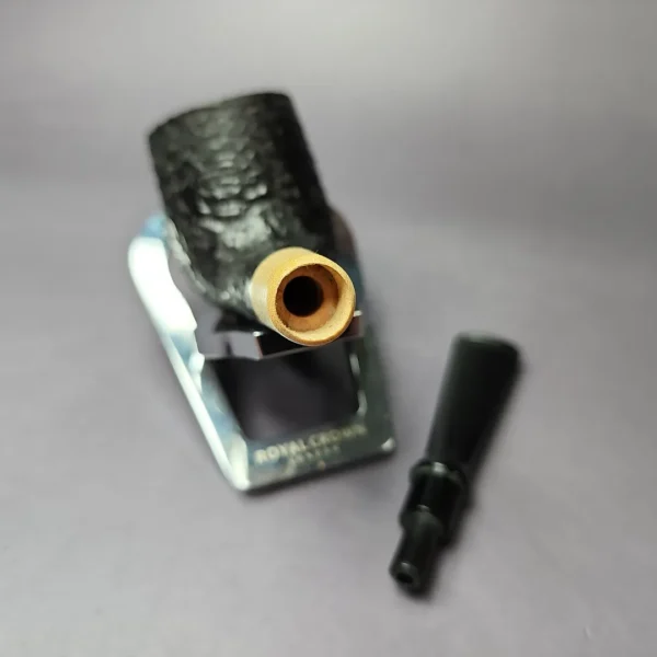MBSD Briars by Piero Vitale Rusticated Billiard w/ Boxwood Briar Pipe, New - Image 11
