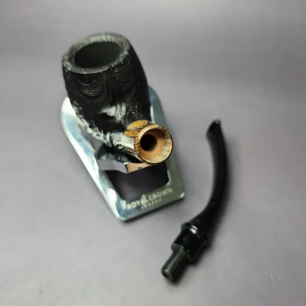 MBSD Briars by Piero Vitale Sandblasted Brandy w/ Zebrawood Briar Pipe, New - Image 11