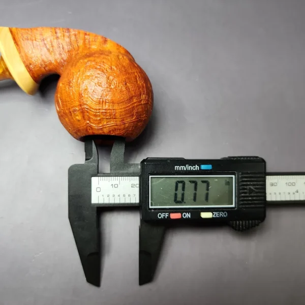 Mina Pipes Sandblasted Danish Apple w/ Olivewood Estate Briar Pipe, Unsmoked - Image 11