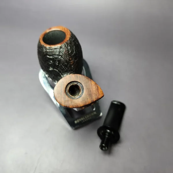 David S. Huber 2017 Sandblasted "Ivarsson Blowfish" Estate Briar Pipe, American Estates - Image 11