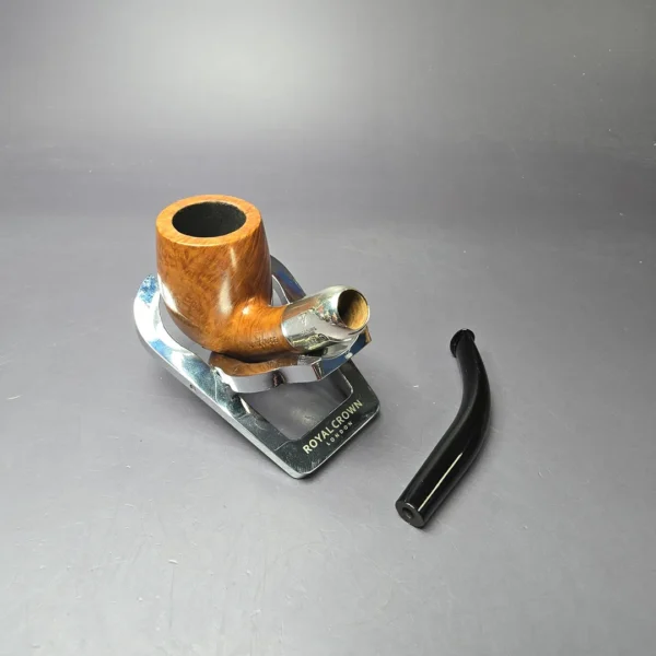 WDC Sterling Hand Made Army Mount Bent Billiard Estate Briar Pipe, American Estates - Image 11