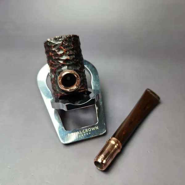 Peterson 2024 Christmas Pipe 701 Rusticated Poker Estate Briar Pipe, Unsmoked - Image 12