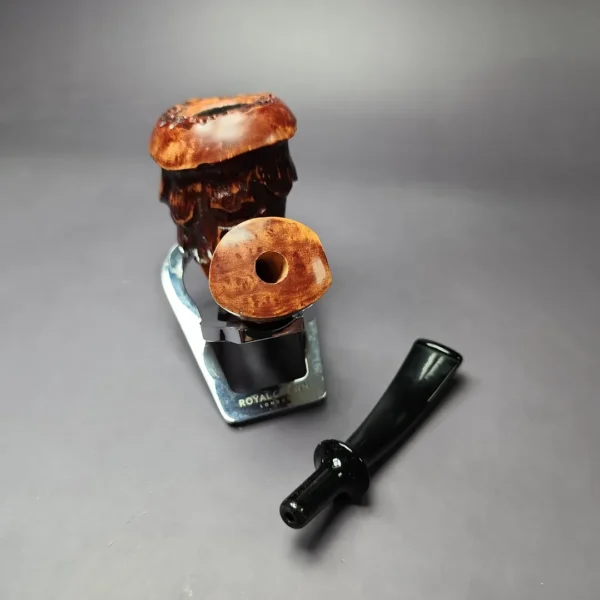 Nording Point Clear C Rusticated Freehand Estate Briar Pipe, Unsmoked - Image 12