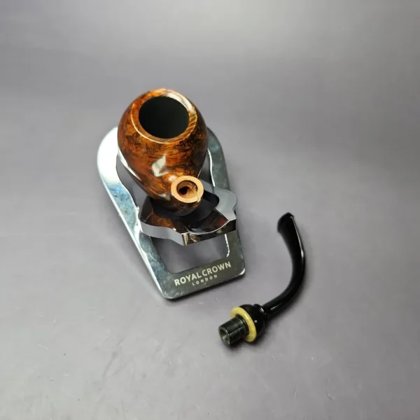 C-Pipe Smooth Nosewarmer Egg w/ Horn Handmade Briar Pipe, New - Image 12