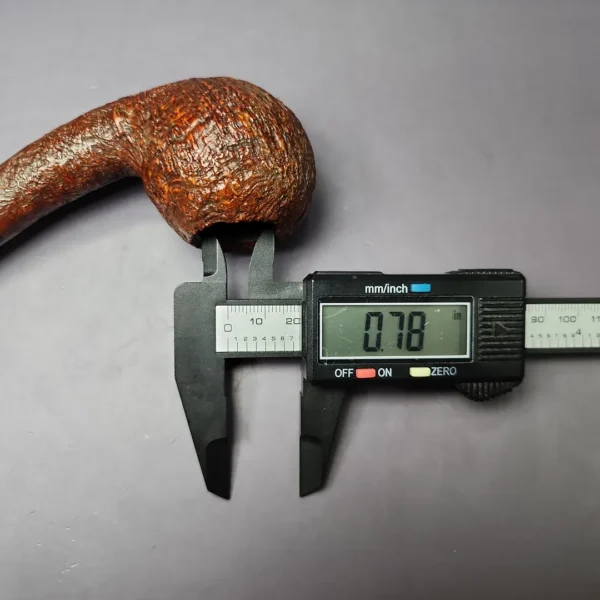 HS Studio Sandblasted Long Shank Apple Estate Briar Pipe, Unsmoked - Image 12