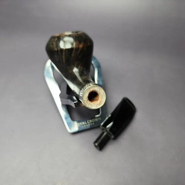 Nording Silver Classic Smooth Rhodesian Horn Estate Briar Pipe, Unsmoked - Image 12