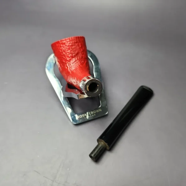 Ashton Claret XX Sandblasted Zulu w/ Silver Estate Briar Pipe, Unsmoked - Image 12