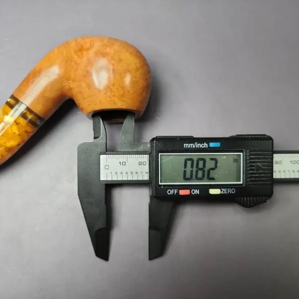 Savinelli Miele 642 Smooth Bent Apple Estate Briar Pipe, Italian Estates, 6mm - Image 12