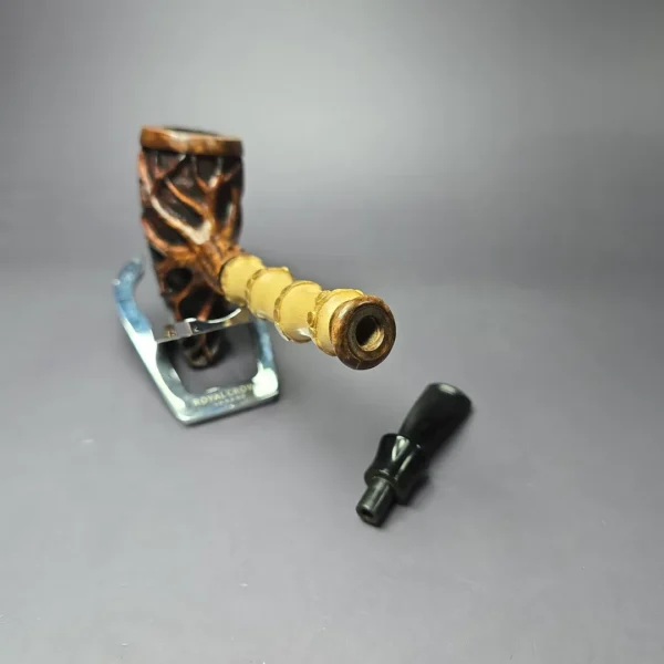Moonlight Pipes "Radix" Pickaxe w/ Bamboo Handmade Briar Pipe, New - Image 13