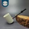 MBSD Meerschaum Deluxe Rusticated Poker Block Meerschaum Pipe, New