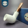 MBSD Meerschaum Silver "Beehive Brandy" Block Meerschaum Pipe, New