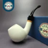MBSD Meerschaum Deluxe XL Smooth Egg Block Meerschaum Pipe, Briar-Mortise, New
