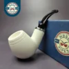 MBSD Meerschaum Silver Reverse Calabash Egg Block Meerschaum Pipe, New